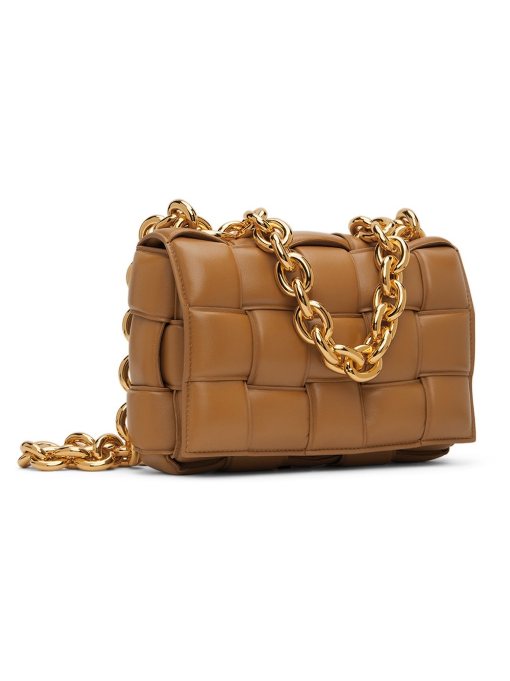 PRISTINE Bottega Veneta -Tan Padded Chain Cassette Bag